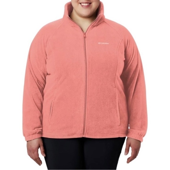 Columbia Benton Springs Full Zip Hoodie Coral Size Small - Picture 1 of 7